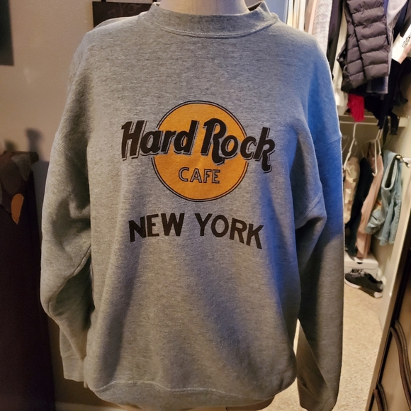Hard Rock Cafe Tops - GUC HARD ROCK CAFE NEW YORK SZ XL GRAY SWEATSHIRT
